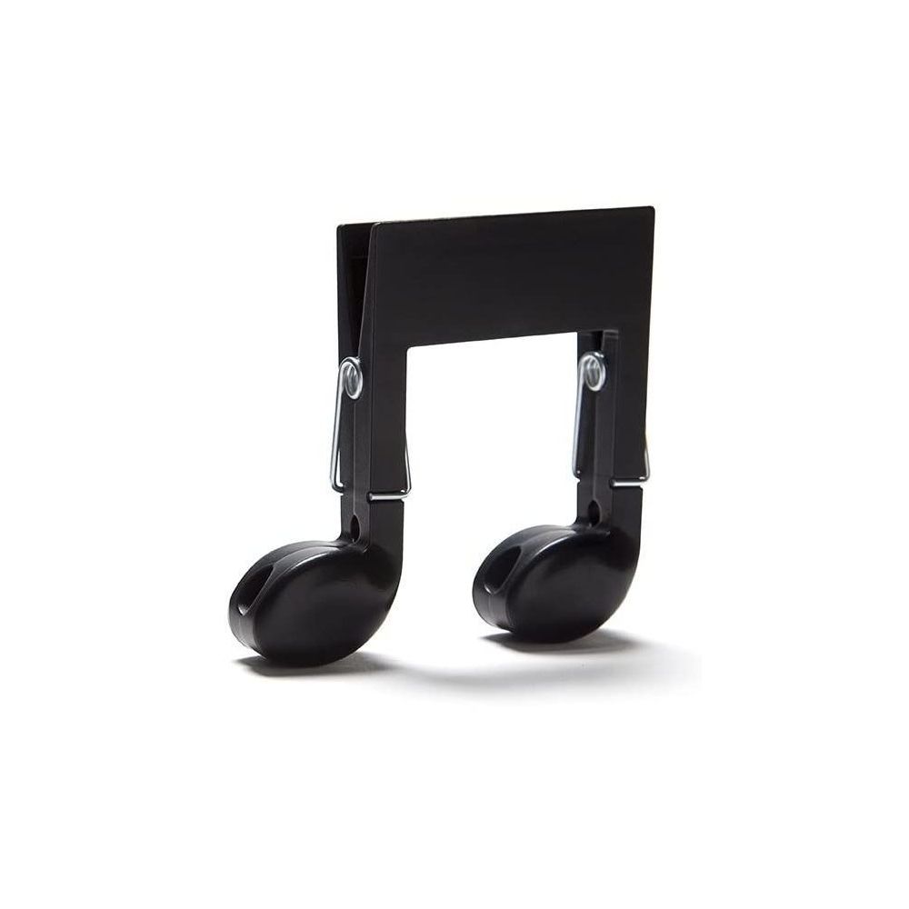 Set 2 Cleme pentru haine, model Note muzicale, 14x2x21.5 cm, din plastic, culoare negru - imagine 5