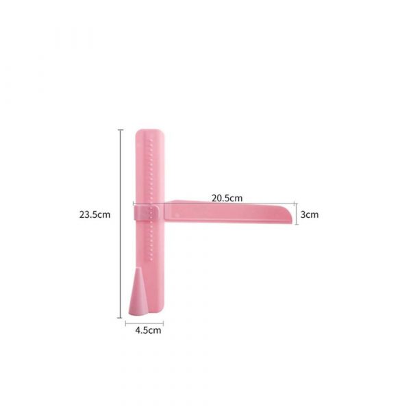 Racleta reglabila din plastic pentru nivelare tort, culoare roz
