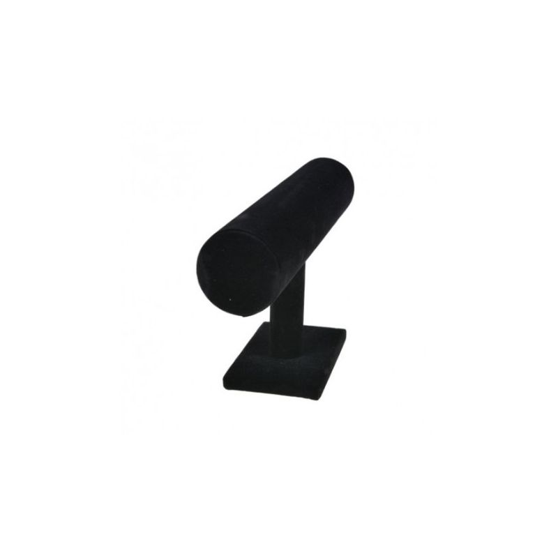 Suport cu picior pentru prezentare Bratari sau Ceasuri, din catifea, culoare negru - imagine 3