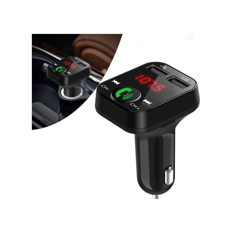Modulator FM Bluetooth, dual USB, USB 5.0, MicroSD, culoare Negru - imagine 6