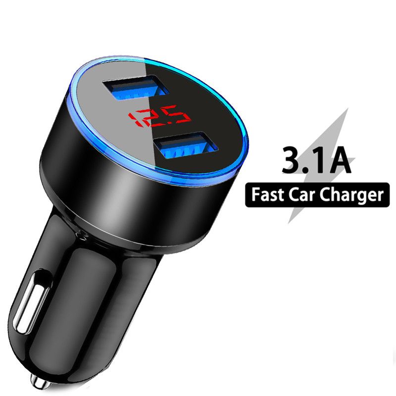 Incarcator Auto 12/24V Telefon GPS Tableta 2 x USB 5V-3.1A, culoare negru - imagine 4
