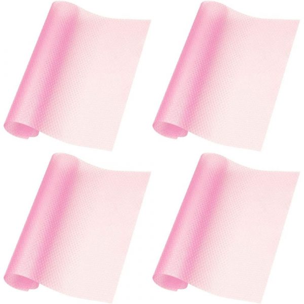 Set 4 covorase frigorifice anti-mucegai, 30x45cm, culoare roz