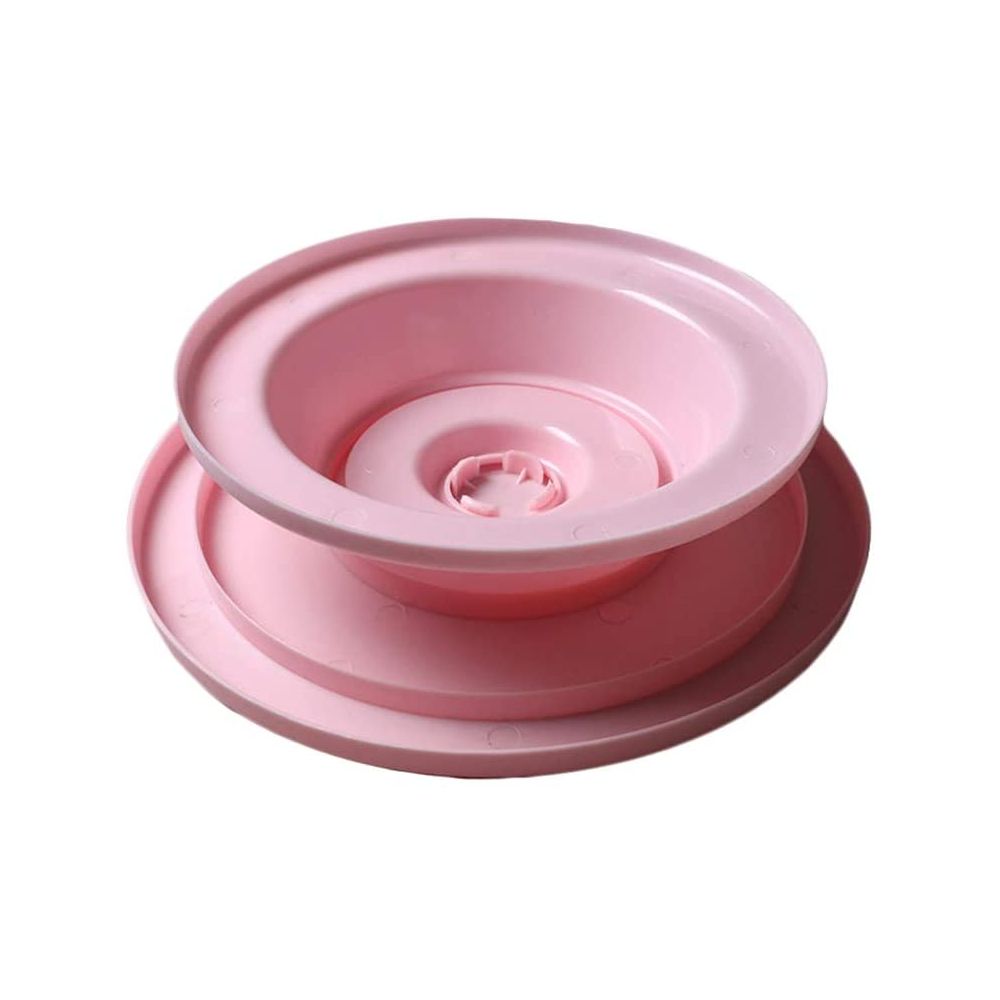 Platou cu suport rotativ pentru ornare-prezentare tort, diametru 28cm, culoare roz - imagine 4