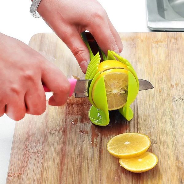 Dispozitiv manual pentru feliat fructe/legume moi, 8×18.5 cm, culoare verde