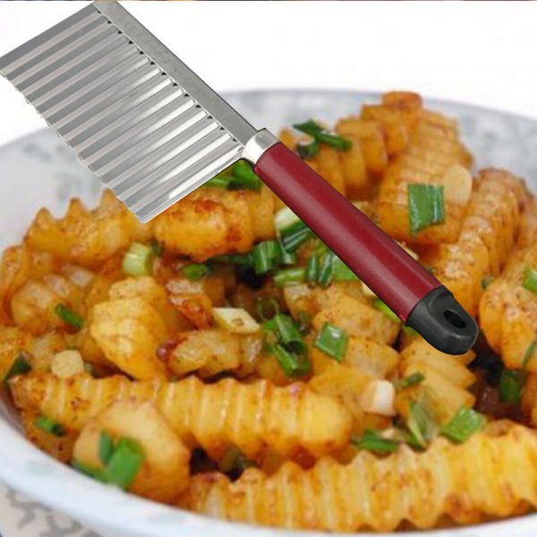 Cutit cu lama ondulata pentru legume sau branzeturi, 6×22 cm