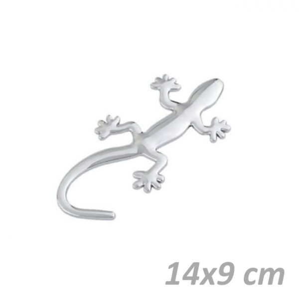 Ornament auto 3D Soparla, 14×9 cm, culoare argintiu
