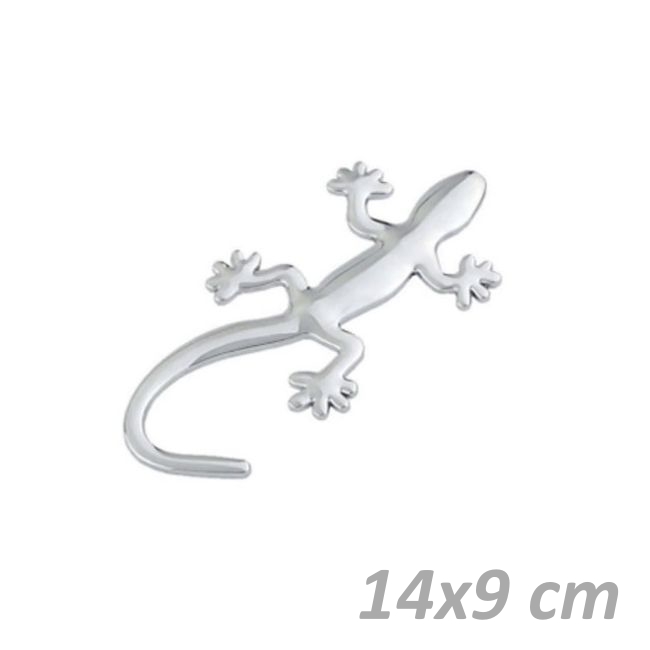 Ornament auto 3D Soparla, 14x9 cm, culoare argintiu