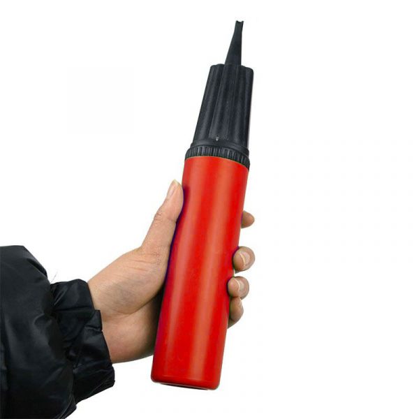 Pompa manuala portabila, pentru umflat baloane, 5x28cm, culoare rosu