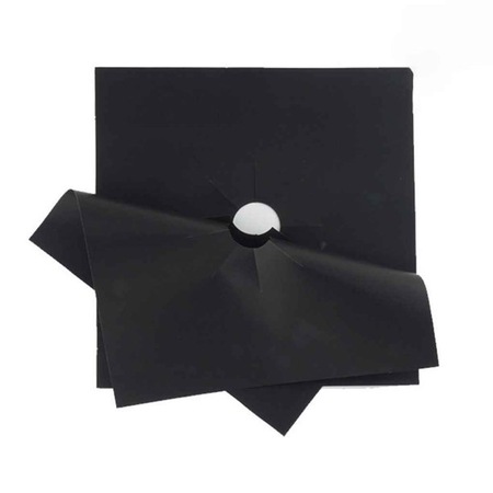Set 4 Folii de Protectie, reutilizabile, pentru Plita si Aragazul pe gaz, 27 x 27 cm, argintiu - imagine 7