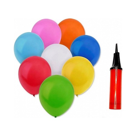 Pompa manuala, pentru umflat baloane, dimensiune 5x28cm, rosu - imagine 3