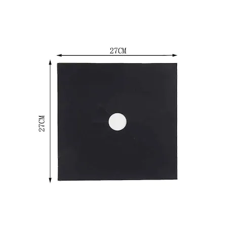 Set 4 Folii de Protectie, reutilizabile, pentru Plita si Aragazul pe gaz, 27 x 27 cm, argintiu - imagine 5
