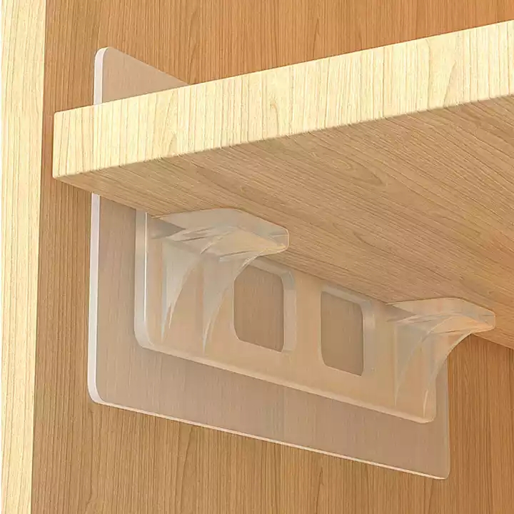 Cleme autoadezive pentru rafturi si dulapuri, fara perforare, acrilic, 12x5cm - imagine 3