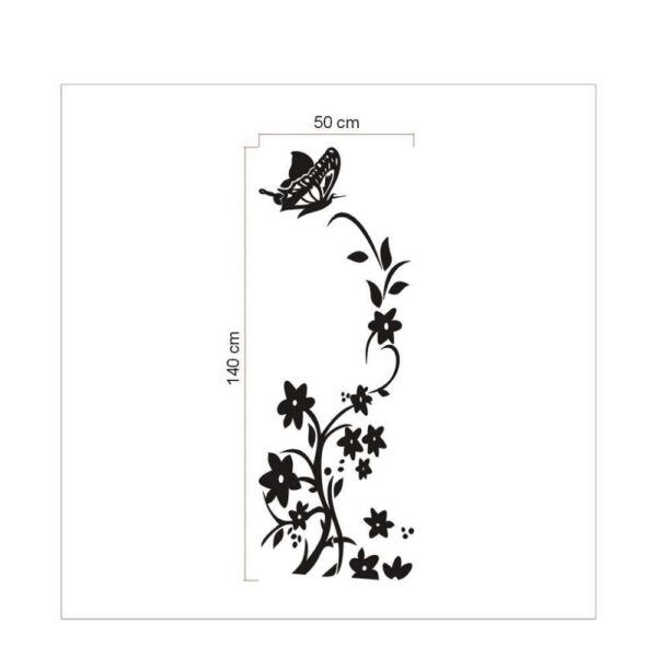 Sticker decorativ pentru perete sau mobila, model Flori Albe, 140×50 cm