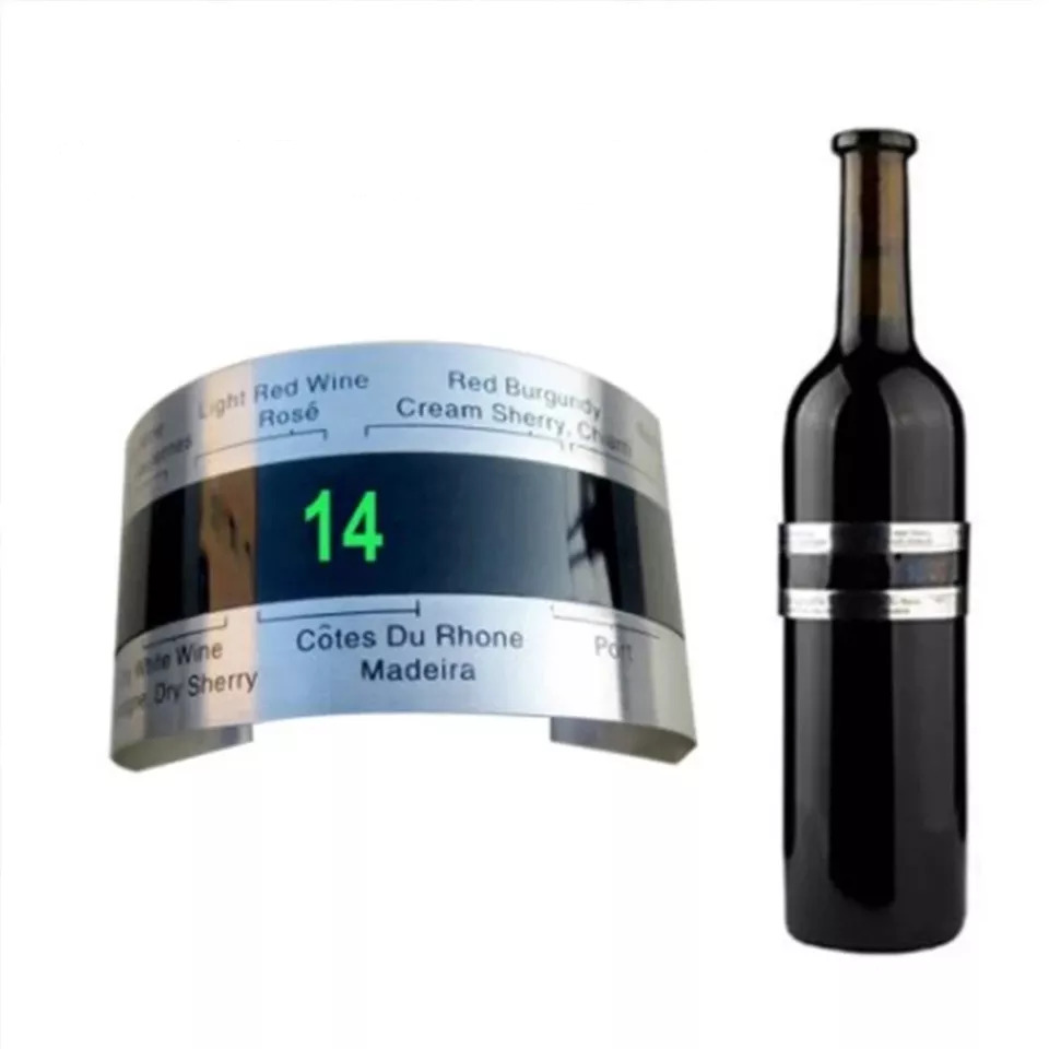 Termometru pentru sticla de vin, inox - imagine 3