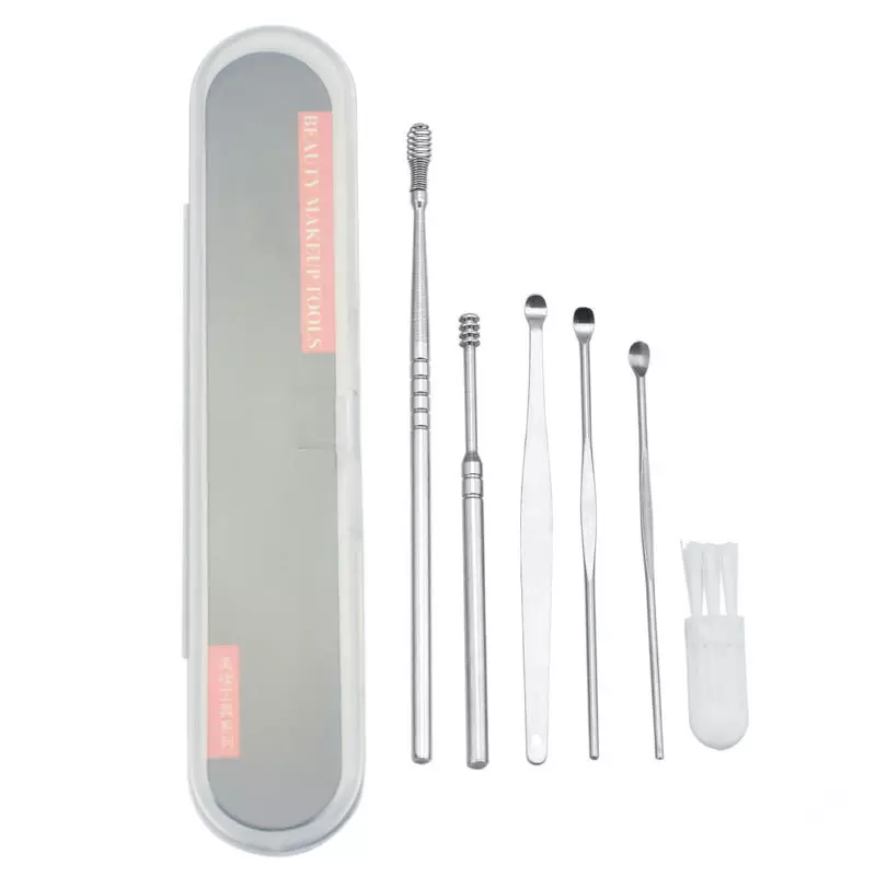 Set complet pentru curatarea, ingrijirea si igiena urechilor, din inox, sterilizabile. - imagine 4