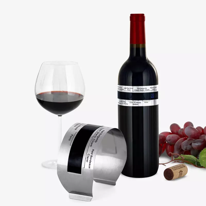 Termometru pentru sticla de vin, inox - imagine 5