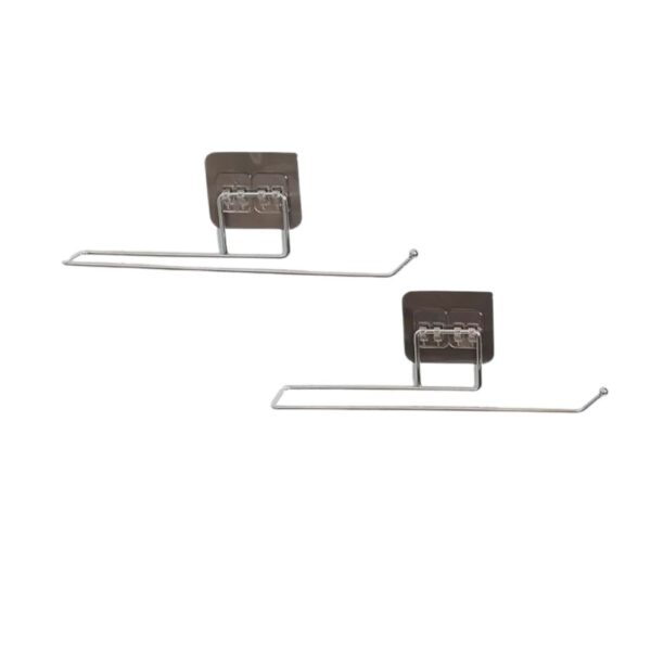 Suport prosoape pentru baie, inox, cu banda adeziva, 4.8 x 26 cm
