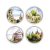 Set 4 stickere decorative pentru perete, Arhitectura, 25 x 25 cm