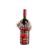 Set 2 huse pentru sticla de vin cu fundita, din material textil, culoare rosu