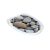 Sticker decorativ Pietre 3D, model 204, dimensiune 32×39 cm, gri/negru