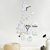 Ceas decorativ 3D oglinda acrilica, Fluturi si flori, dimensisune 35×61 cm, culoare argintiu