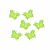 Set 6 stickere fosforescente , Fluturasi 3D, dimensiune 5.5x 8 cm, culoare verde deschis