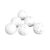 Set 6 globuri de Craciun, albe cu stelute multicolore, diametru 6 cm