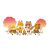 Sticker decorativ pentru camera copiilor, model cu animalute,ciupercute si copaci, 40×92 cm, multicolor