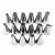 Set pos din silicon si 12 duiuri inox, pentru decorare tort, culoare roz