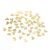 Set 100 inimioare glow autoadezive, oglinda acrilica, dimensiune 2.25×2 cm, culoare auriu