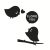 Sticker Birds, pentru intrerupator sau priza, 10×10 cm,  culoare Negru