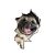 Sticker decorativ Catel 3D, pentru perete sau alte suprafete, 21×31 cm
