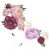Sticker decorativ Bujori 3D, 40×60 cm, multicolor