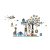 Set 4 Stickere autocolante Casuta din copac, cu pasari si animalute, 30×90 cm, multicolor