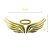 Ornament auto Aripi de inger 3D, 16cm x 5cm, culoare auriu