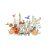 Sticker floral cu pasari Colibri si fluturi, 55×75 cm, multicolor