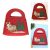 Set 2 pungi cadou pentru Craciun din postav, 16×18 cm, culoare rosu