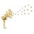 Set stickere autocolante acrilic decorative, Zana Magica, efect oglinda 3D, auriu