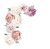 Sticker decorativ 3D cu bujori si trandafiri, 60×30 cm, multicolor