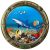 Sticker decorativ de perete 3D World Sea, 43×43 cm, multicolor