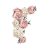 Sticker decorativ model floral pentru perete, 91×35 cm, bujori bej si roz